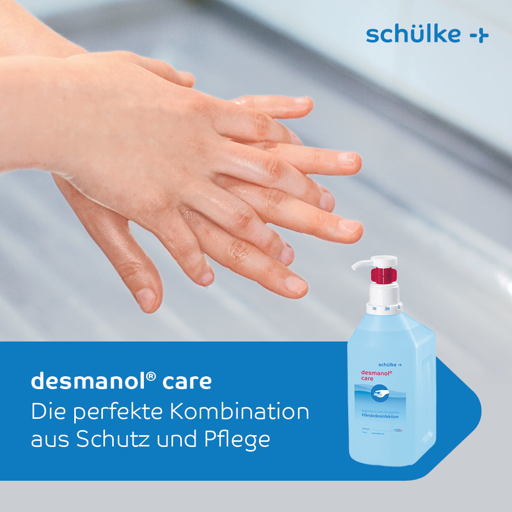 Ganzjahres-Schutz & Pflege: schülke desmanol® care – Händedesinfektionsmittel mit ProPanthenol