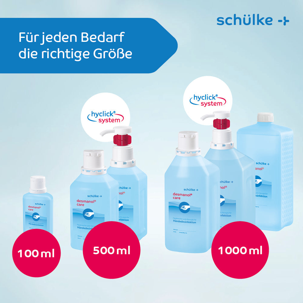 Ganzjahres-Schutz & Pflege: schülke desmanol® care – Händedesinfektionsmittel mit ProPanthenol